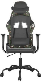 vidaXL Gaming-Stuhl mit Massagefunktion Kunstleder (345399-345410) schwarz/camouflage (345410)