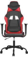 vidaXL Gaming-Stuhl mit Massagefunktion Schwarz und Rot Kunstleder