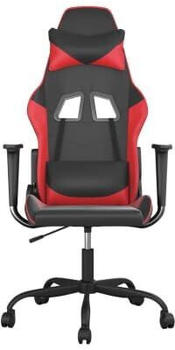 vidaXL Gaming-Stuhl mit Massagefunktion Kunstleder (345399-345410) schwarz/rot (345400)