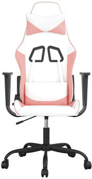 vidaXL Gaming-Stuhl Kunstleder (3143641-3143652) wei&szlig;/rosa (3143650)