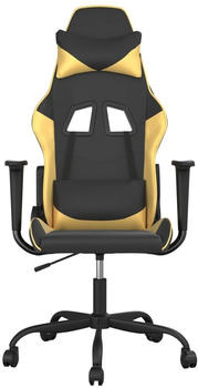 vidaXL Gaming-Stuhl Kunstleder (3143641-3143652) schwarz/golden (3143643)