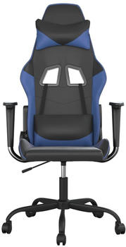 vidaXL Gaming-Stuhl mit Massagefunktion Kunstleder (345399-345410) schwarz/blau (345399)