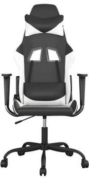 vidaXL Gaming-Stuhl mit Massagefunktion Kunstleder (345399-345410) schwarz/wei&szlig; (345404)