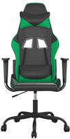 vidaXL Gaming-Stuhl Schwarz und Gr&uuml;n Kunstleder