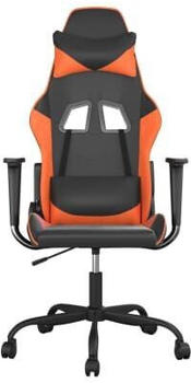 vidaXL Gaming-Stuhl mit Massagefunktion Kunstleder (345399-345410) schwarz/orange (345405)