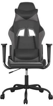 vidaXL Gaming-Stuhl mit Massagefunktion Kunstleder (345399-345410) schwarz/grau (345403)