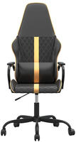 vidaXL Gaming-Stuhl Schwarz und Golden Kunstleder