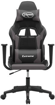 vidaXL Gaming-Stuhl Kunstleder (3143687-3143698) schwarz/grau (3143691)