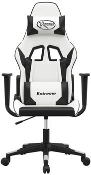 vidaXL Gaming-Stuhl Kunstleder (3143687-3143698) wei&szlig;/schwarz (3143697)