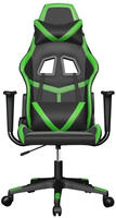vidaXL Gaming-Stuhl Schwarz und Gr&uuml;n Kunstleder