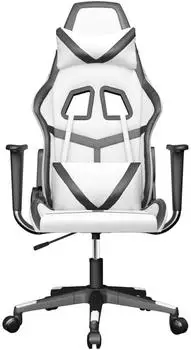 vidaXL Gaming-Stuhl Kunstleder (3143665-3143675) wei&szlig;/schwarz (3143674)
