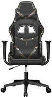 vidaXL Gaming-Stuhl Schwarz und Tarnfarben Kunstleder