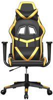 Gaming-stuhl Schwarz Und Golden Kunstleder Vidaxl