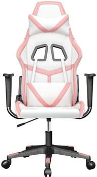 vidaXL Gaming-Stuhl Kunstleder (3143665-3143675) wei&szlig;/rosa (3143673)