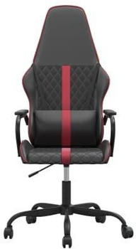 vidaXL Gaming-Stuhl mit Massagefunktion Kunstleder (345557-345567) schwarz/weinrot (345564)