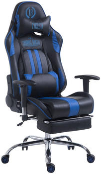 TPFLiving Limitless-2 Kunstleder mit Fußablage schwarz/blau