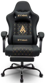 Symino ergonomischer Gaming-Stuhl im Racing Style PU Leder schwarz