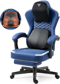Vigosit Gaming Stuhl mit beheizter Massage Lendenwirbelst&uuml;tze, Ergonomischer Gaming Computer Stuhl mit Taschenfederkissen und Fu&szlig;st&uuml;tze, Recliner High Back PC Stuhl f&uuml;r Erwachsene