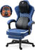 Vigosit Gaming Stuhl mit beheizter Massage Lendenwirbelstütze, Ergonomischer Gaming Computer Stuhl mit Taschenfederkissen und Fußstütze, Recliner High Back PC Stuhl für Erwachsene