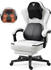 Vigosit Gaming Stuhl mit beheizter Massage Lendenwirbelstütze, Ergonomischer Gaming Computer Stuhl mit Taschenfederkissen und Fußstütze, Recliner High Back PC Stuhl für Erwachsene