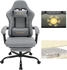 Woltu Gaming Stuhl mit Massagefunktion Taschenfederkissen ergonomisch Netzstoff