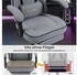 Woltu Gaming Stuhl mit Taschenfederkissen, ergonomischer Drehstuhl, Netzstoff grau (W0ATT0614)