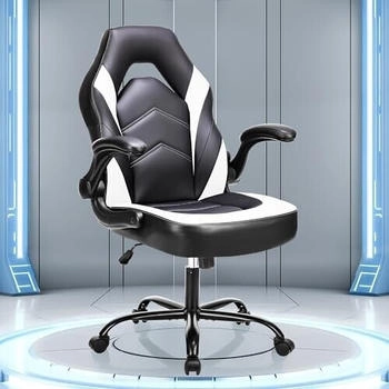 Sweetcrispy Gaming Stuhl Ergonomisch schwarz/wei&szlig;