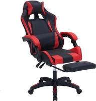 HTI-Living Drehstuhl Krit Eco Schwarz Rot PVC Drehstuhl Krit Eco Schwarz Rot PVC