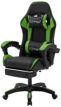 ML-Design Gaming Stuhl PU-Leder schwarz/gr&uuml;n