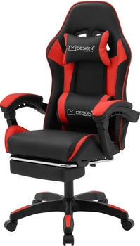 ML-Design Gaming Stuhl PU-Leder schwarz/rot