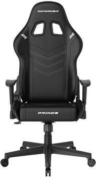 DXRacer Büro- & Gaming Stuhl, PRINCE Serie, Kunstleder, schwarz mit weißen Nähten