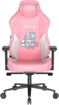 DXRacer Büro- & Gaming Stuhl, Craft Serie, Kunstleder, Human Cat, pink