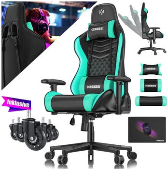 Kesser Gamingstuhl schwarz/t&uuml;rkis