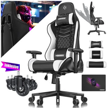 Kesser Gamingstuhl schwarz/wei&szlig;