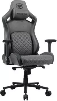 Cougar Stuhl Defensor S Jet Gray F, Gaming Stuhl, Schwarz, Grau