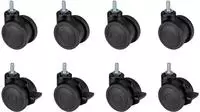 OPLITE Feststellbare Lenkrollen f&uuml;r GTR S8/S8 Elite black retail (OP-CW)