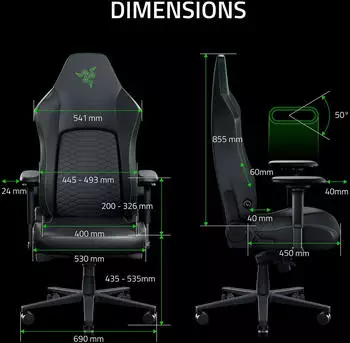 Razer Iskur V2 NewGen schwarz/gr&uuml;n