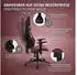 ML-Design Gaming Stuhl mit Stoffbezug rot