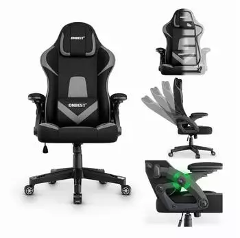 Onbest Gaming Stuhl grau