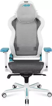 DXRacer Air Mesh Gamingstuhl, weiß/cyan (AIR/D7200/WQ.G)