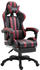 vidaXL Gaming Chair PU with Footrest Wine Red (20223)