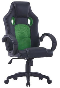 vidaXL Gaming Chair Leatherette Green