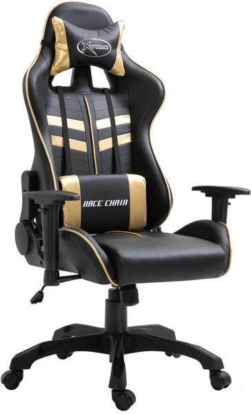 vidaXL Gaming Chair PU Gold (20194)