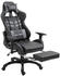 vidaXL Gaming-Stuhl mit Fußstütze grau Kunstleder (20204)