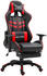 vidaXL Gaming-Stuhl mit Fußstütze rot Kunstleder (20201)