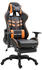 vidaXL Gaming-Stuhl mit Fußstütze orange Kunstleder (20206)