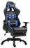 vidaXL Gaming-Stuhl mit Fußstütze blau Kunstleder (20200)