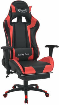 vidaXL Bürostuhl Gaming-Stuhl Neigbar mit Fußstütze Rot