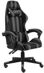 vidaXL Gaming-Stuhl Kunstleder (100 % PVC) grau (20522)
