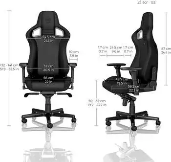 Noblechairs Epic Black Edition – Individuelle Anpassung durch professionelle Verstellmöglichkeiten